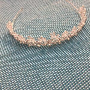 Silver and rhinestone wedding tiara